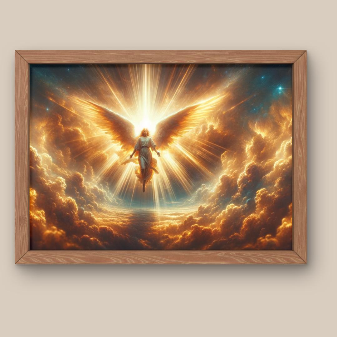 開運•風水•絵画風•ヒーリングアート】✨大天使降臨✨No.32 - メルカリ