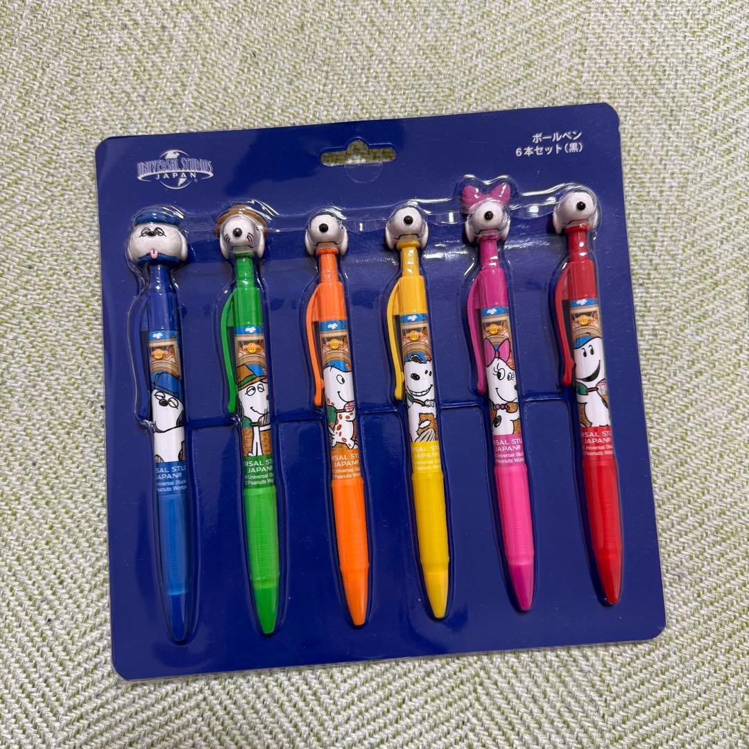 ユニバ スヌーピー ボールペン 6本セット HAPPY PRICE！ 【S