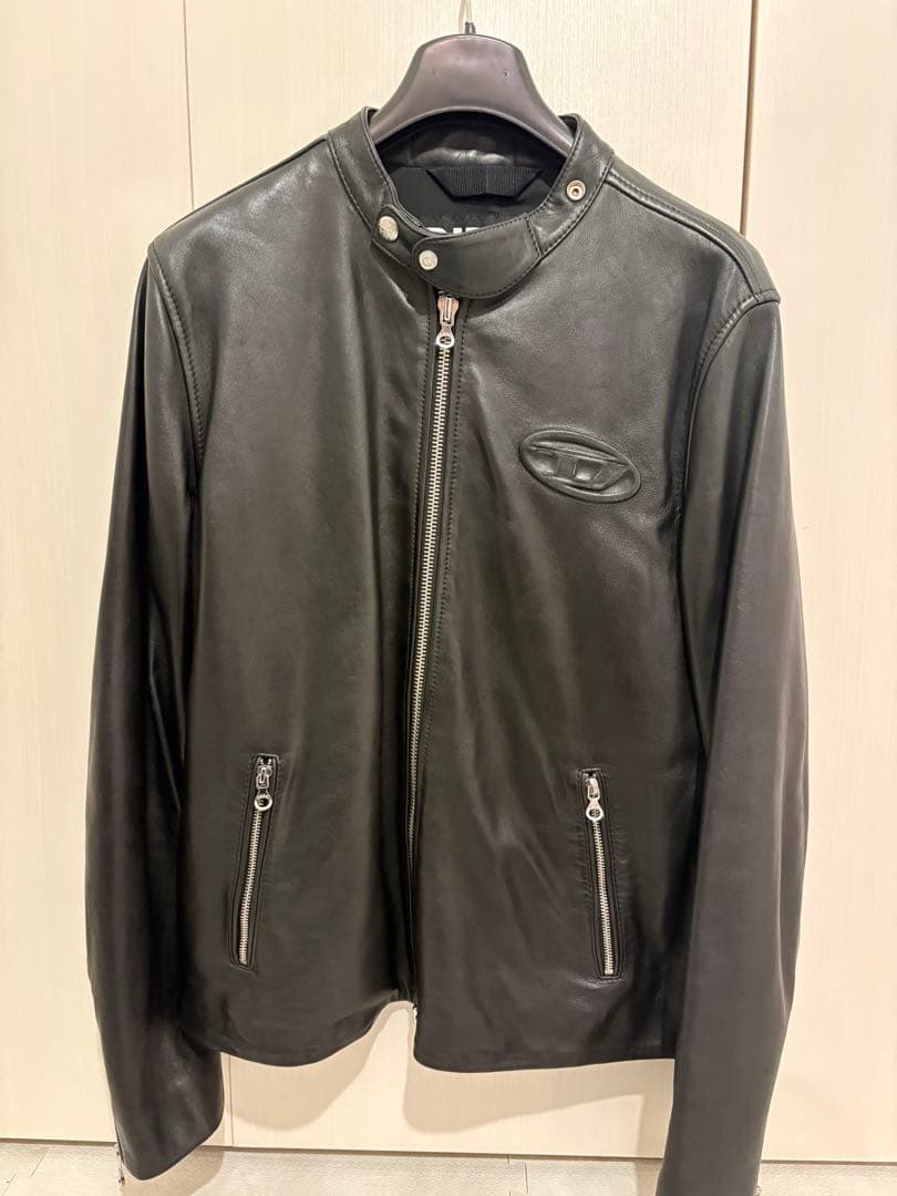 DIESEL レザージャケット　ディーゼル　レザーアウター　羊革 DIESEL（ディーゼル） シープスキンレザージャケット メンズ 羊革 本革