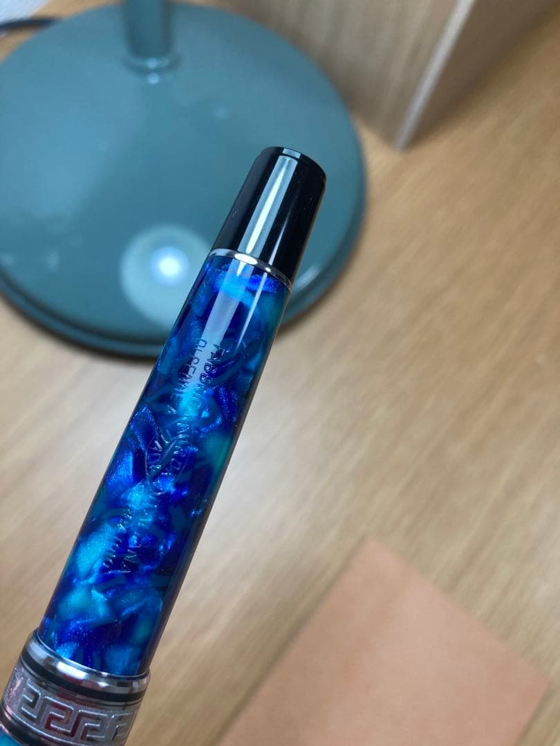 本日限定！新品未使用品！アウロラ　オプティマ　アズーロ　万年筆　18kニブ　B