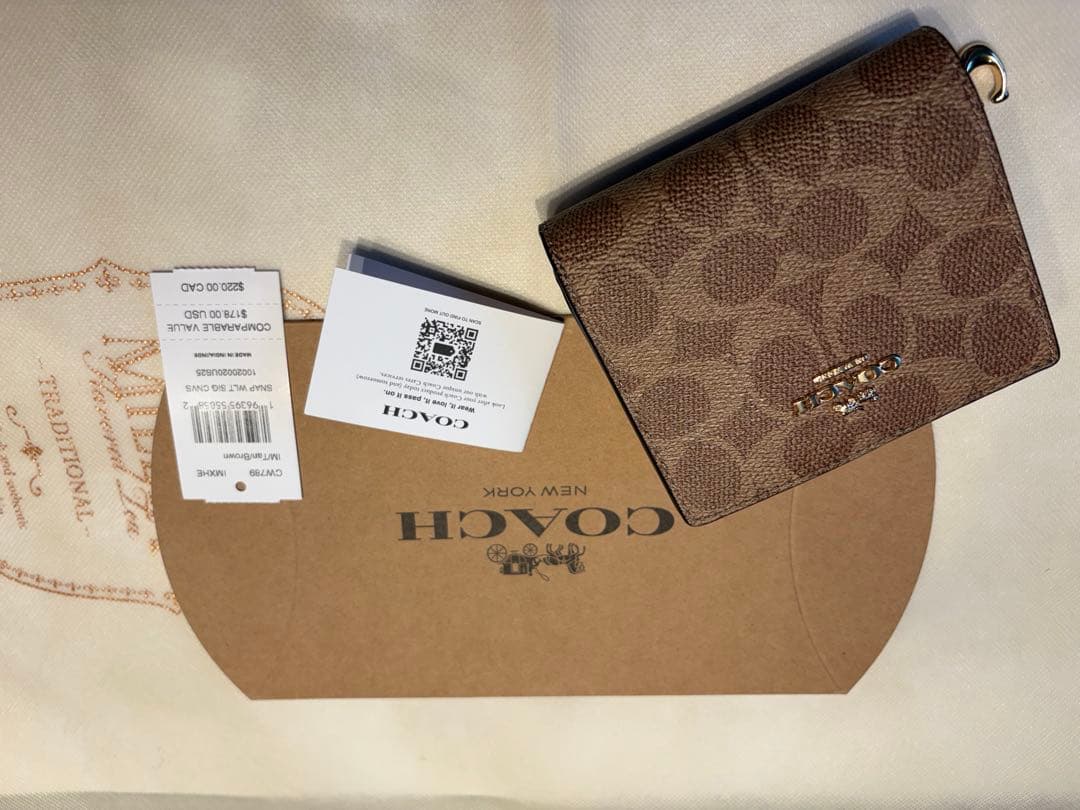 COACH コーチ 折り財布 スナップウォレット 正規品CW789 タンブラウン
