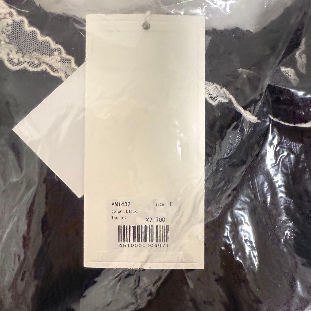 トップス ANDMARY Cotton ribbon tank black