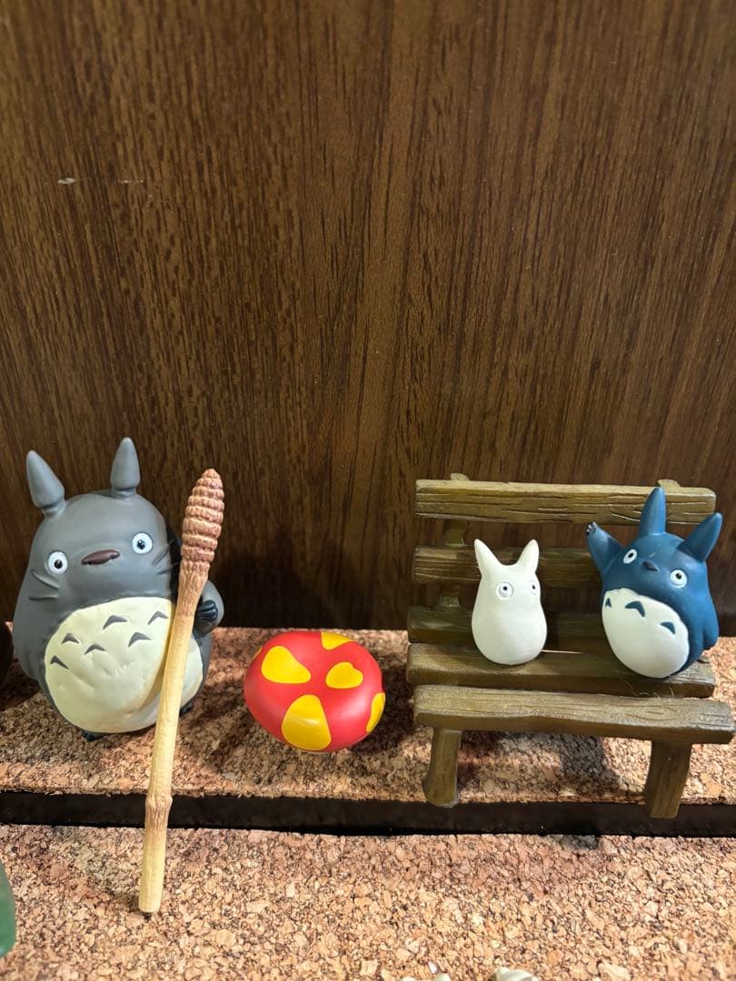 トトロ、プルバックカー4点、大、中、小トトロフィギュア、その他小物セット
