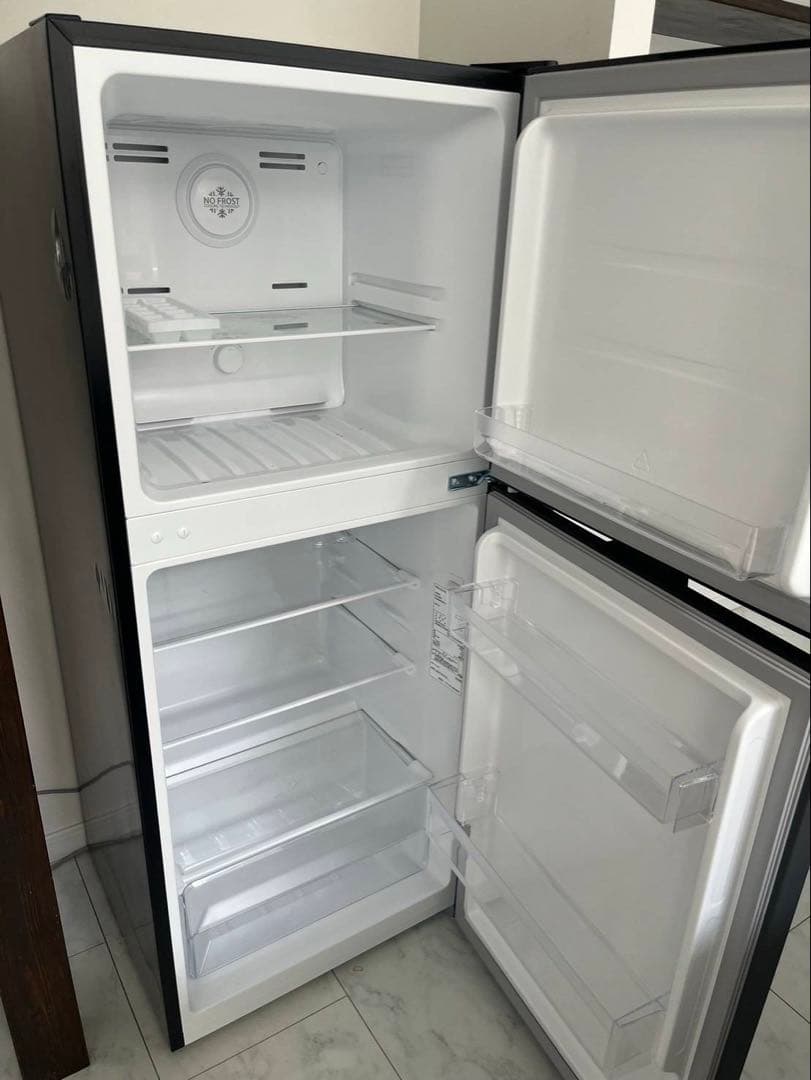 MAXZEN 2ドア冷蔵庫 JR182HM01 ブラック