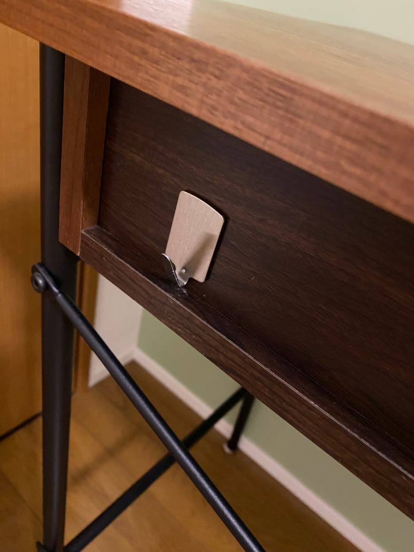 anthem ブラウン木製　パソコンデスク　引き出し　送料込み