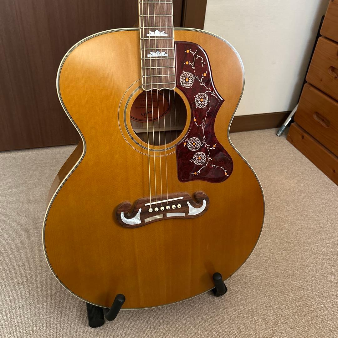 Epiphone MasterbiltJ200、オール単板ギター - メルカリ
