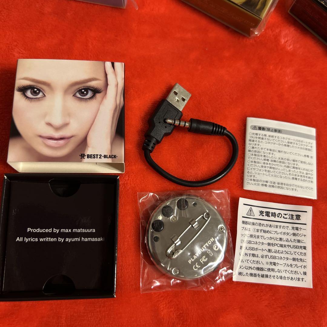 激レア 浜崎あゆみ 缶バッチ音楽プレイヤー プレイボタン 7個 完全数量