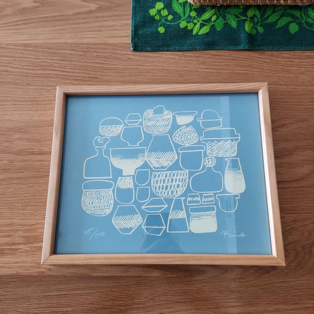 バーズワーズ　シルクスクリーン額付き シルクスクリーン 20cm / WREATH – BIRDS' WORDS