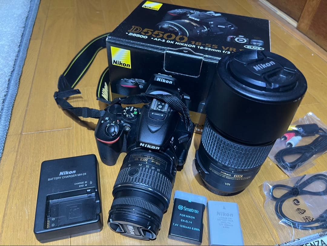 NIKON】D5500 18-55 VR Ⅱ Kit 望遠レンズバッテリセット