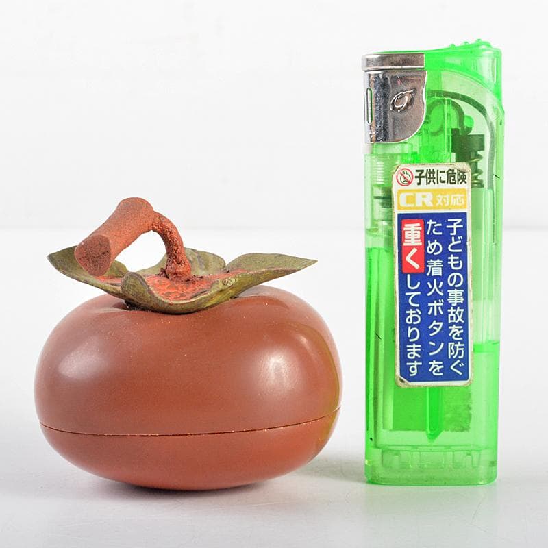 茶道具　輪島塗　信田福弥作　乾漆　柿香合　共箱　V　R5220