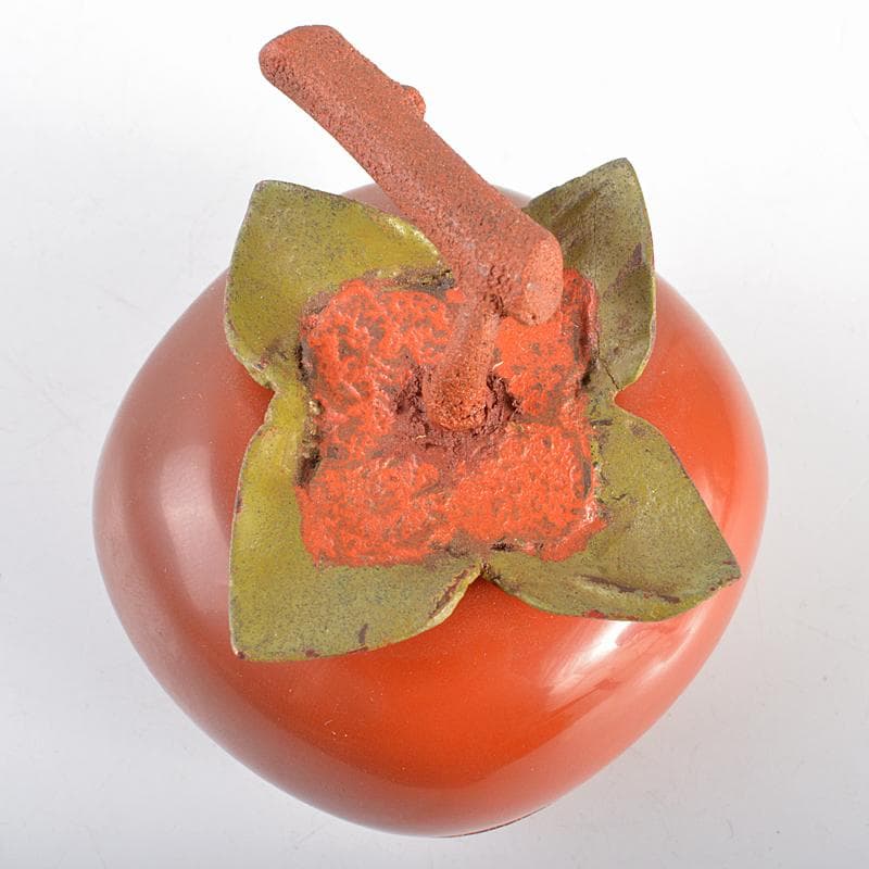 茶道具　輪島塗　信田福弥作　乾漆　柿香合　共箱　V　R5220