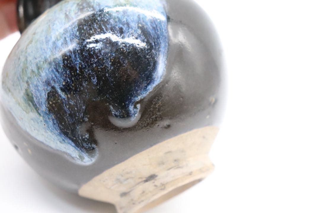 中国 鈞釉蓋耳瓢箪瓶 送料込み0111