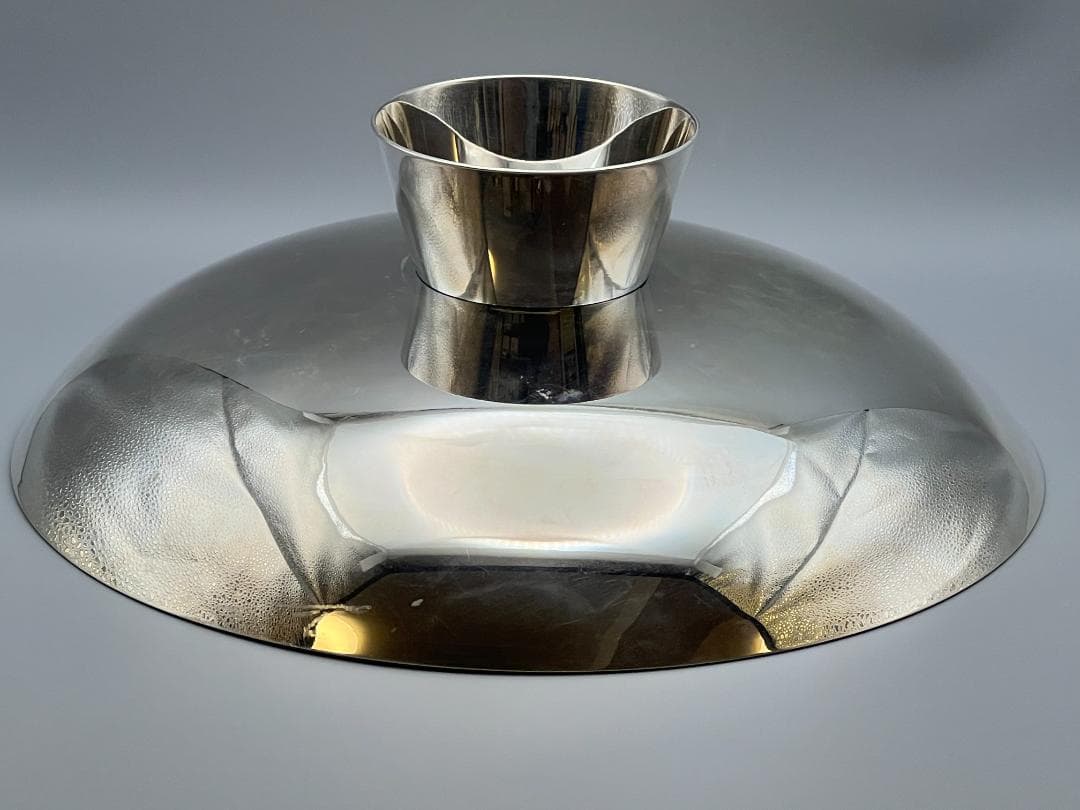 純銀刻印　大皿　銀盃　銀杯　祝盃　重量約742g