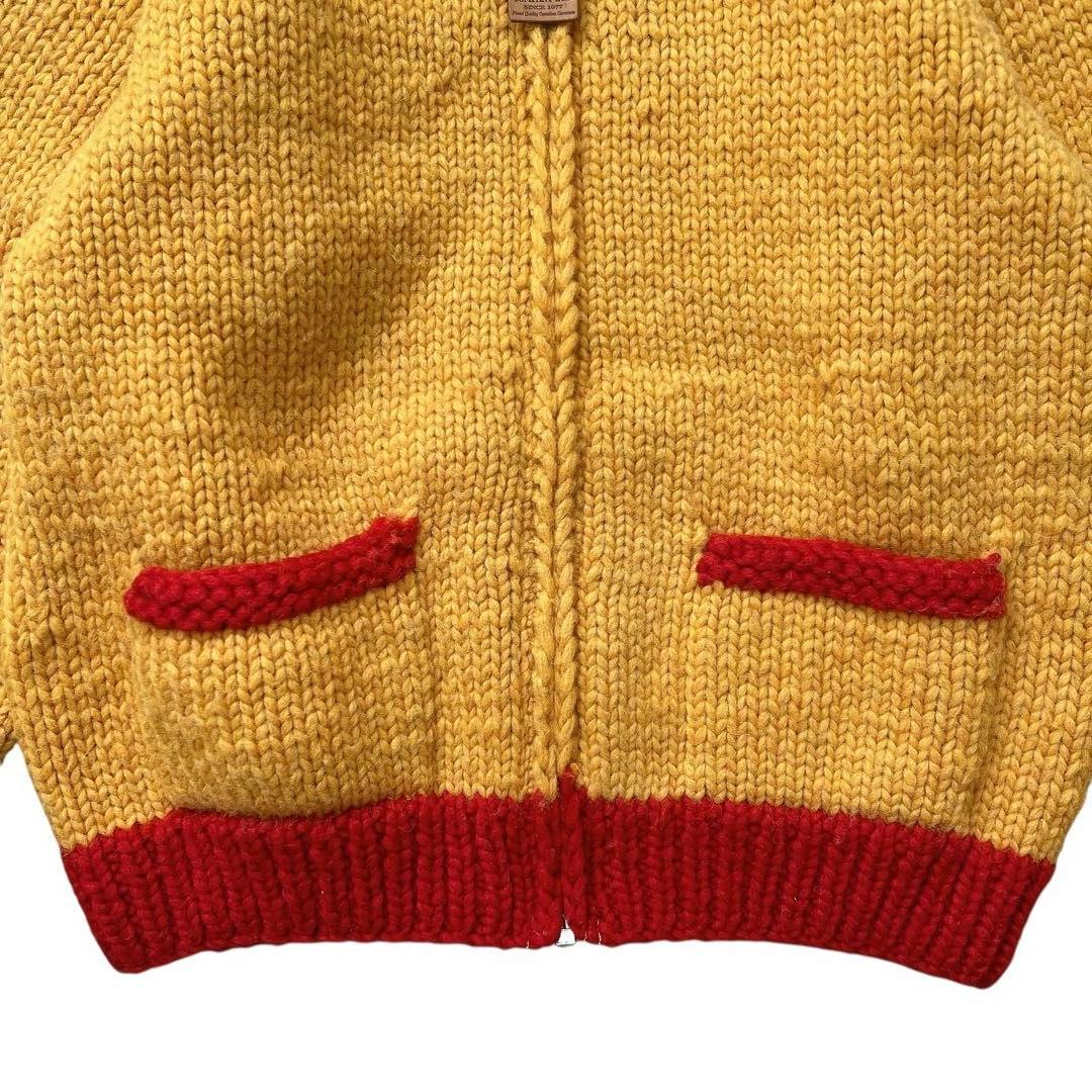 CANADIAN SWEATER　バイカラー　カウチン　ハンドニット　カナダ製