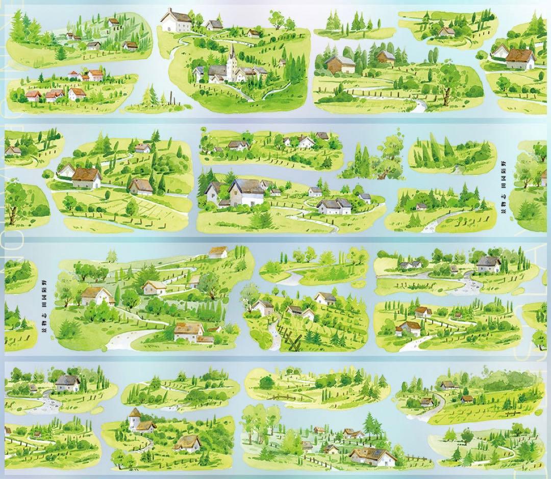 海外マスキングテープ巻売り 野遊 人物マスキングテープ 風景マステ