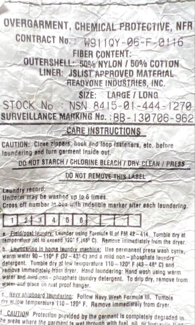 極美品 本物！ U.S.ARMY ケミカルプロテクティブジャケット ゴアテックス