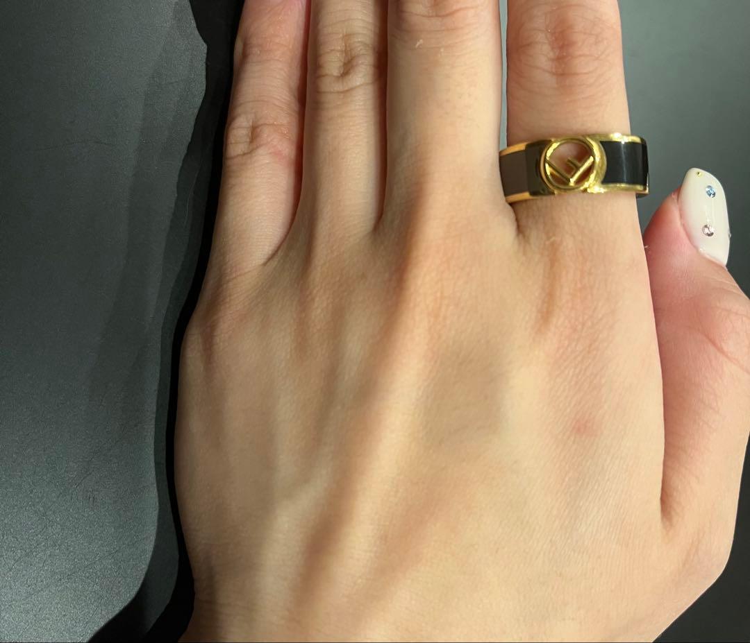 【美品】FENDI リング　バイカラー