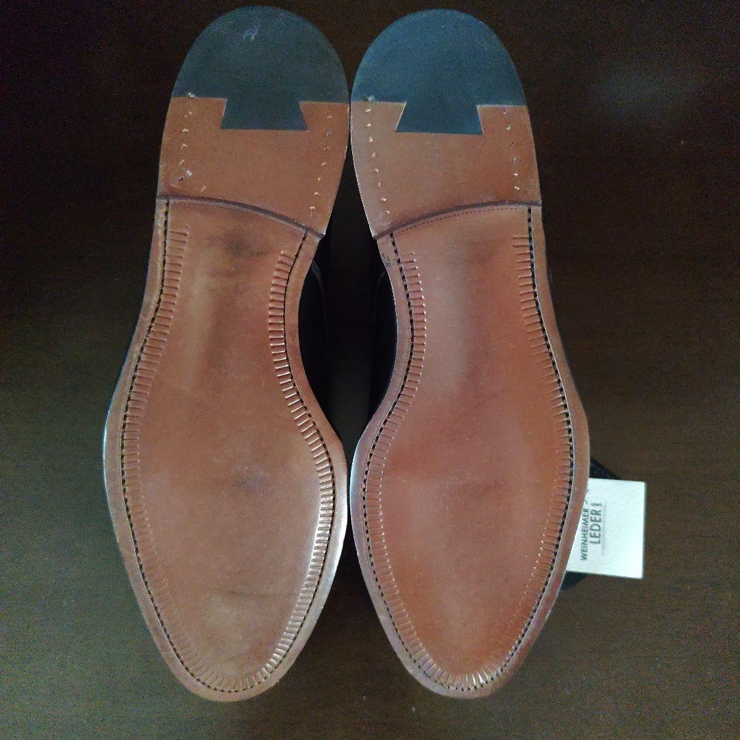 新品未使用　ボックスカーフ五大陸ダブルモンクストラップ ドレスシューズ宮城興業製