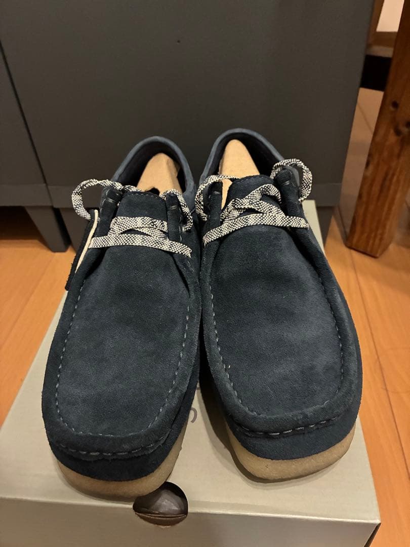 Clarks WallabeeEVO ネイビー スエード ワラビー UK6