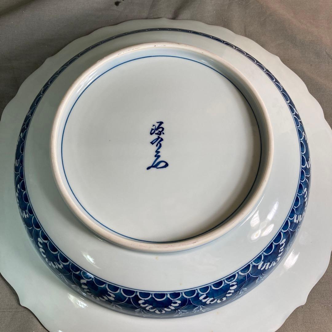 源右衛門】古伊万里の伝統 日本の名窯 舘林源右衛門作 染濃双鳥