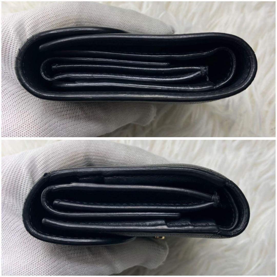 美品 セリーヌ 折り財布 トリオンフ フラップ スモールウォレット