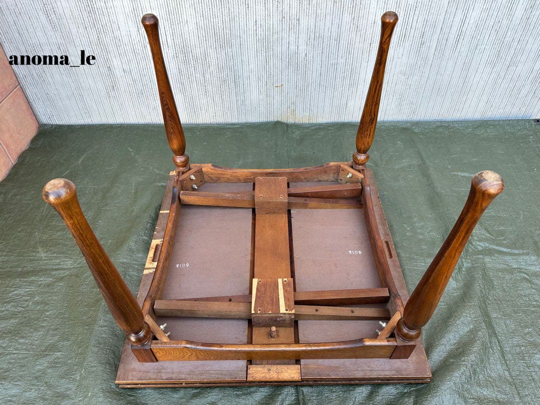 【ダイニングテーブル】飛騨家具　たいへい　WINDS太平　伸長式　昭和レトロ