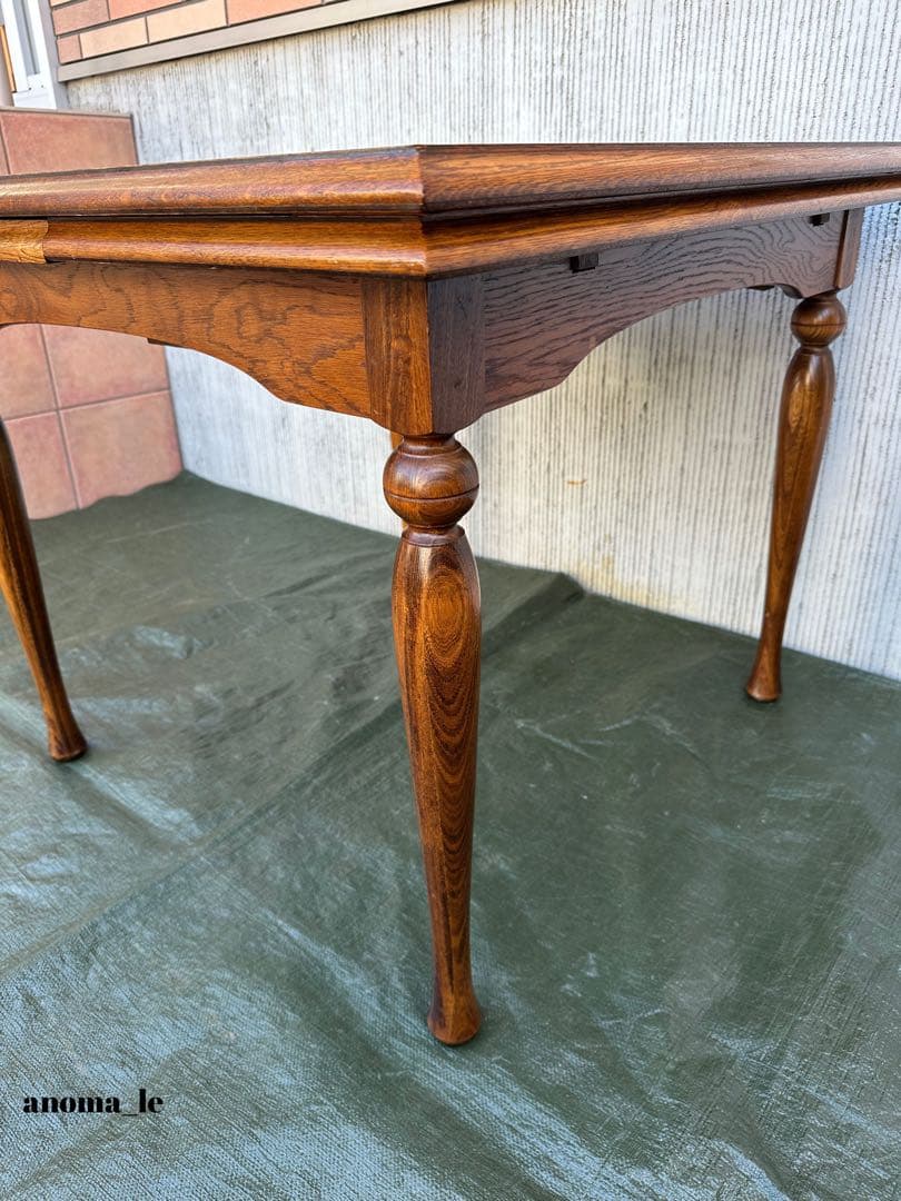 【ダイニングテーブル】飛騨家具　たいへい　WINDS太平　伸長式　昭和レトロ