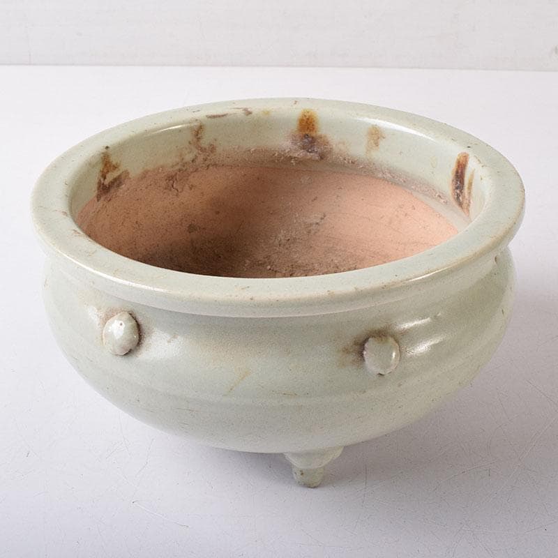 中国　青白磁　三つ足香炉　C　R8775