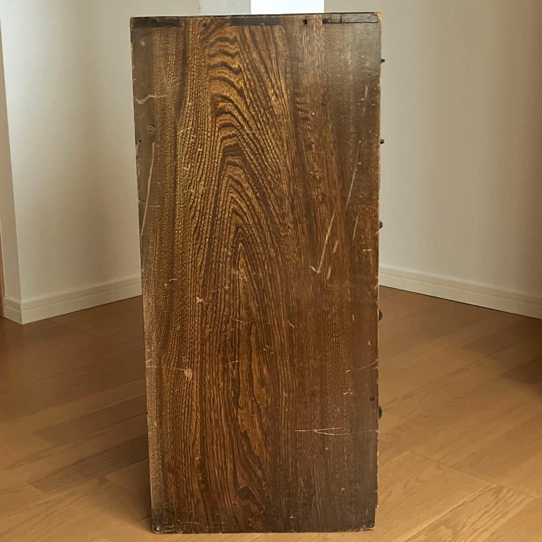 古道具 昭和レトロ 木製チェスト 引き出し 5段