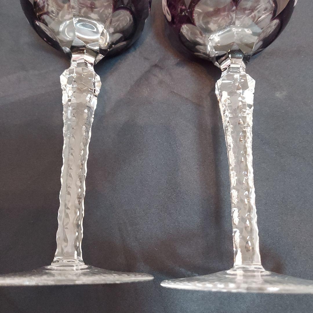 新品未使用 CRYSTAL DONAU 切子 ワイングラス 2個