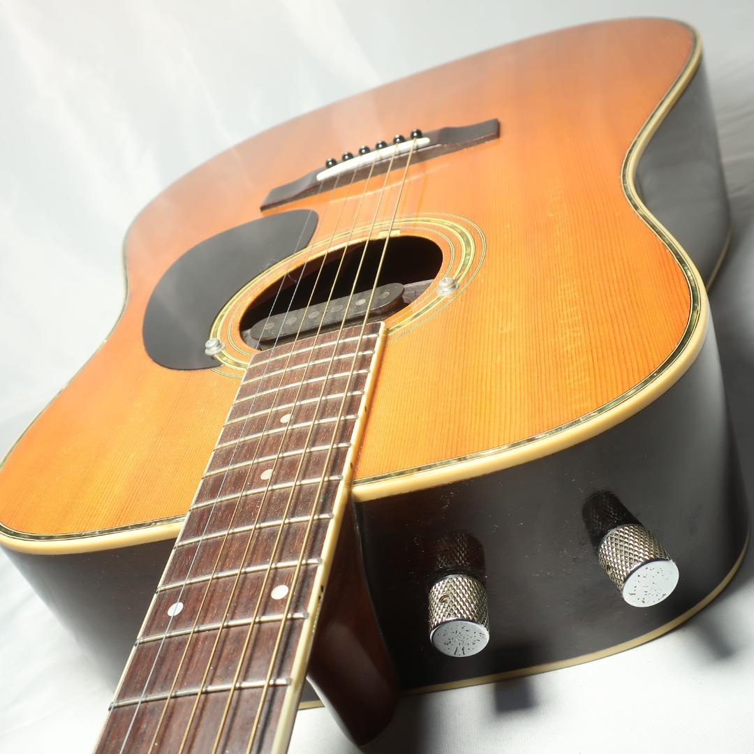 Morris W-30 改エレアコ アコースティックギター 装飾バインディング