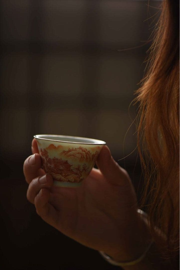 湯呑み、茶碗/茶器（単品）陶磁器(セラミック製) と銀製　雲由山坊｜山水　ギフト