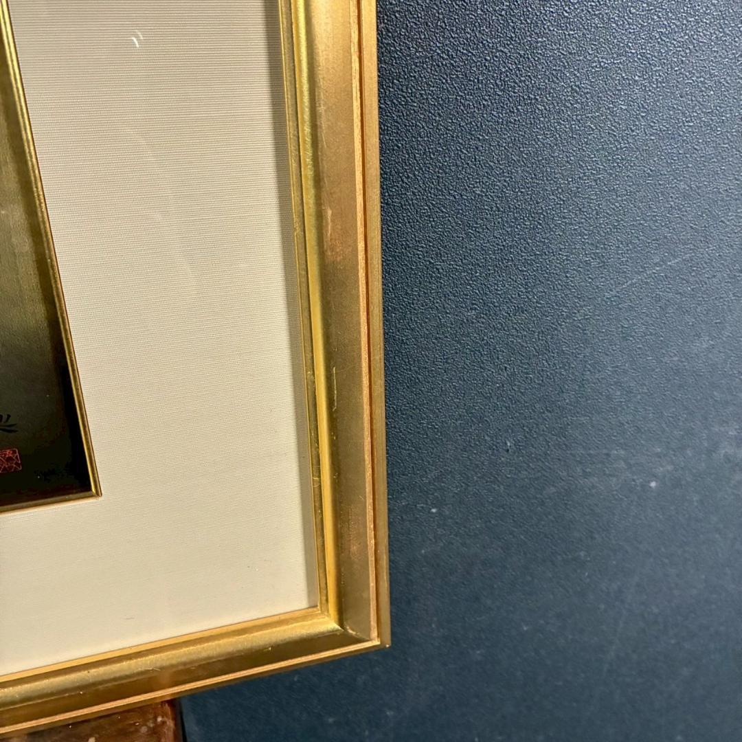 加山又造「猫」精密複製画 成川美術館 KOMATSU ART工房制作 額縁入り