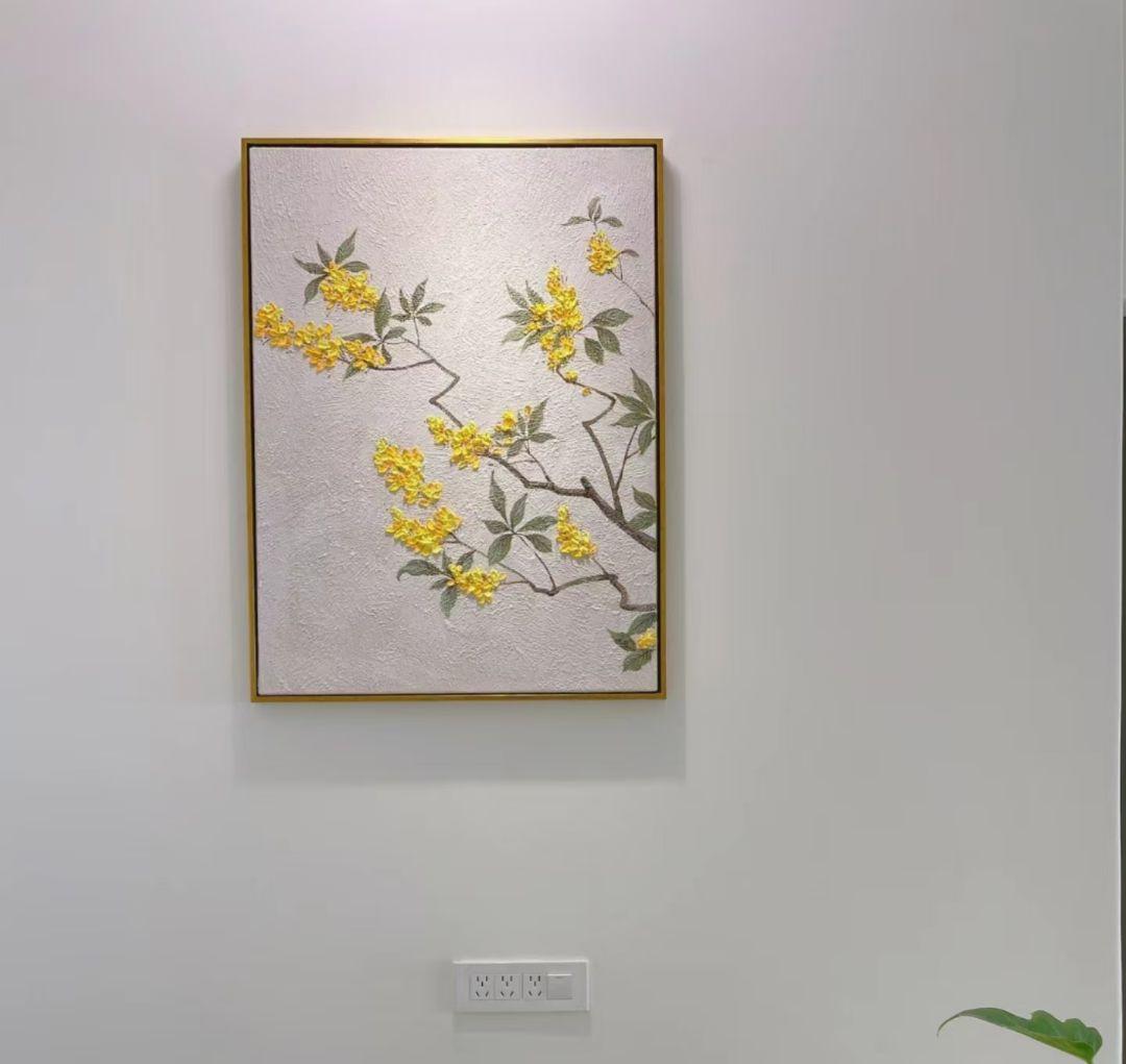 委託販売趣味水彩松竹梅蘭紅梅掛け軸でない