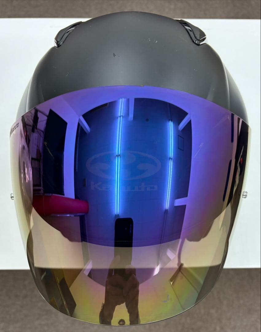 Kabuto ブラック ジェットヘルメット ミラーシールド　avandⅡ