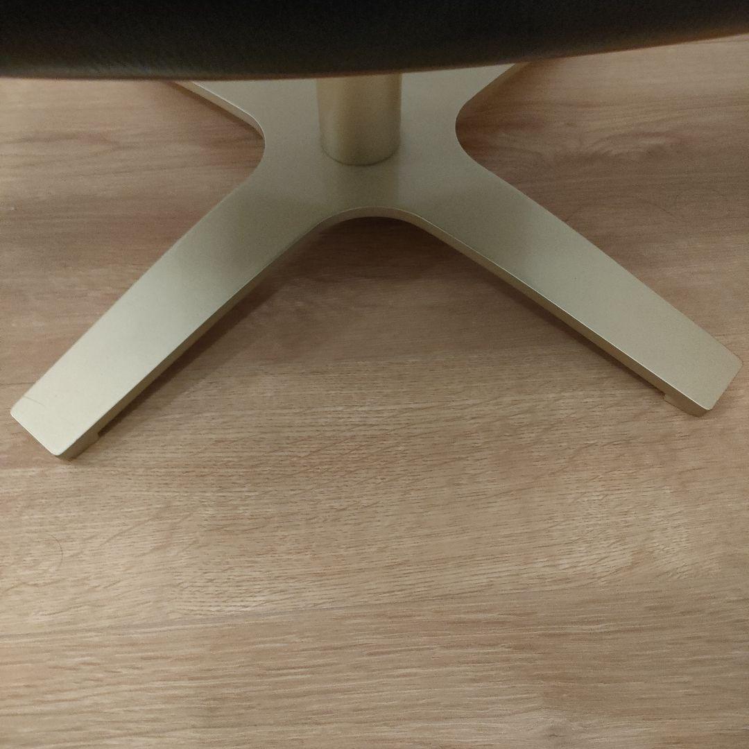 ニトリ　スツール　オットマン　黒　　木目　皮革　マーシャル　 パーソナルチェア