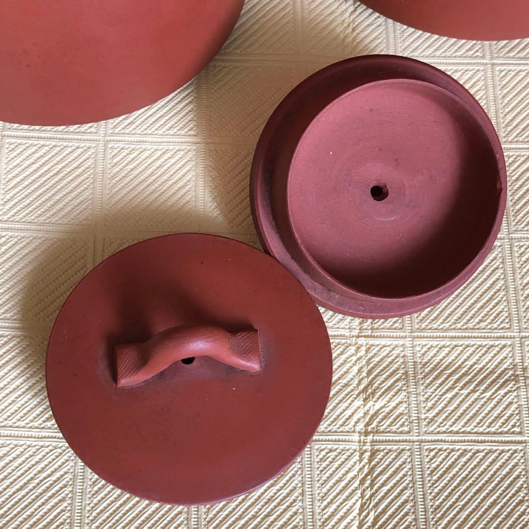 初代常山作 常滑焼土瓶壱対 朱泥 瓶 骨董品 年代物 古物 名工 在名印有