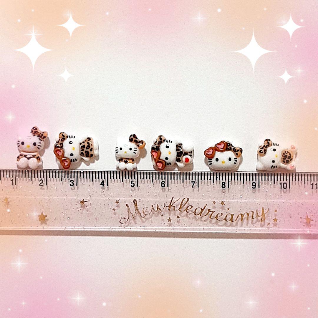 ハローキティ ネイルパーツ キティちゃん レオパードver. 6種類 ヒョウ