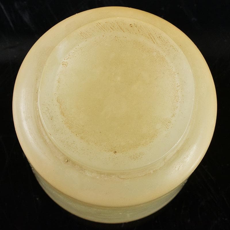 中国 玉石白玉彫刻 煎茶碗 赤珊瑚摘唐木蓋 M R5351