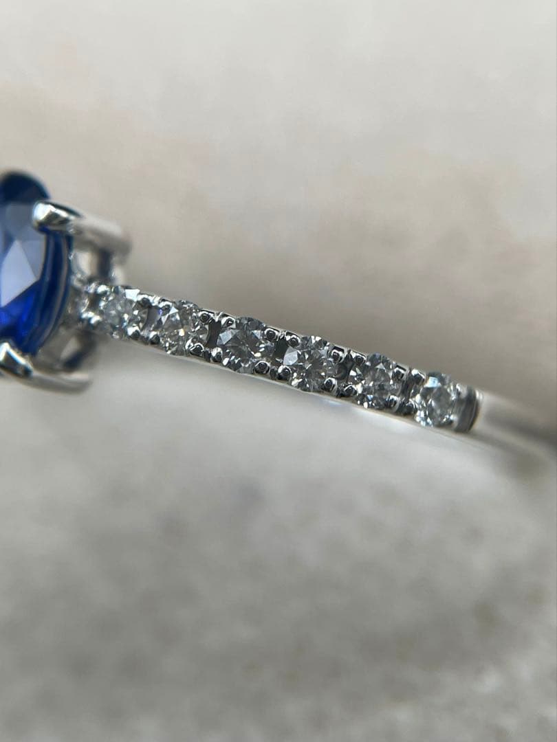 JL123★高級 非加熱コーンフラワーブルーサファイア0.4ct リング 鑑付