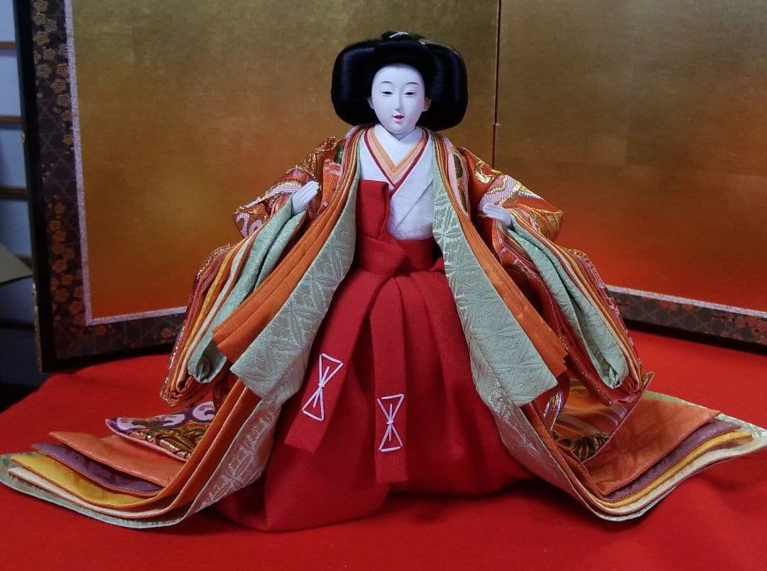 雛人形　三人官女　金蘭