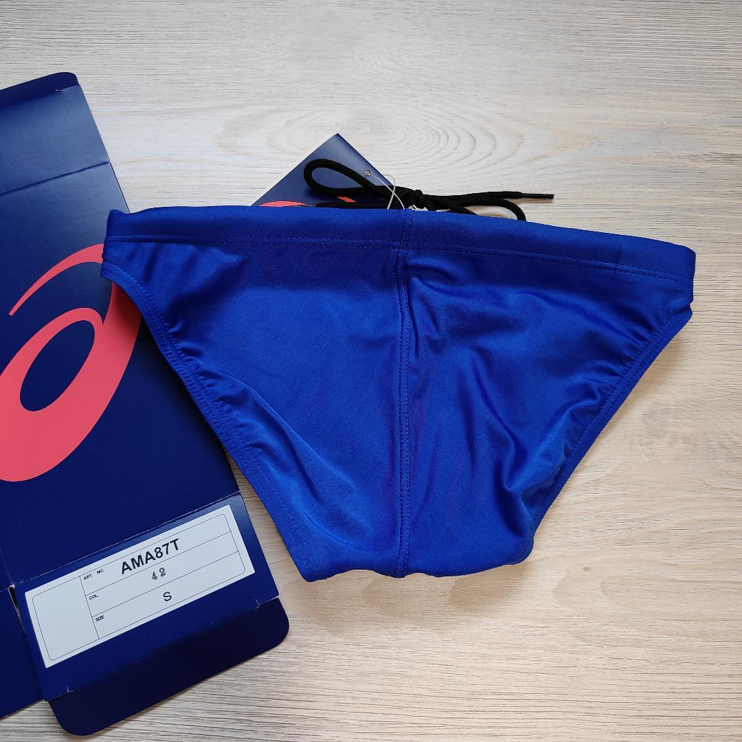 Sサイズ メンズ 競泳水着 アシックス 競パン ブルー