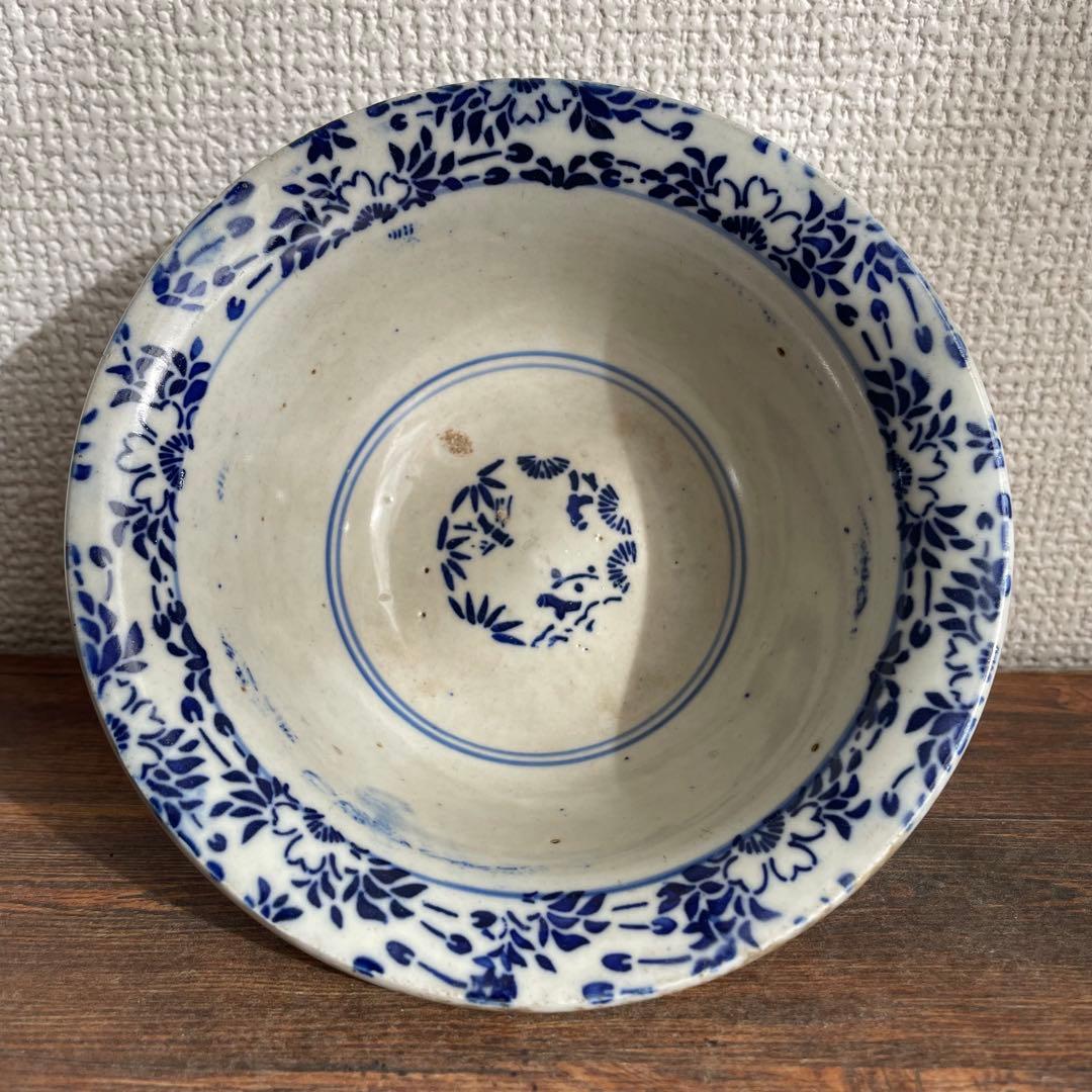 江戸後期〜明治初期 古伊万里 染付鉢 5枚揃い 深鉢 時代物 骨董