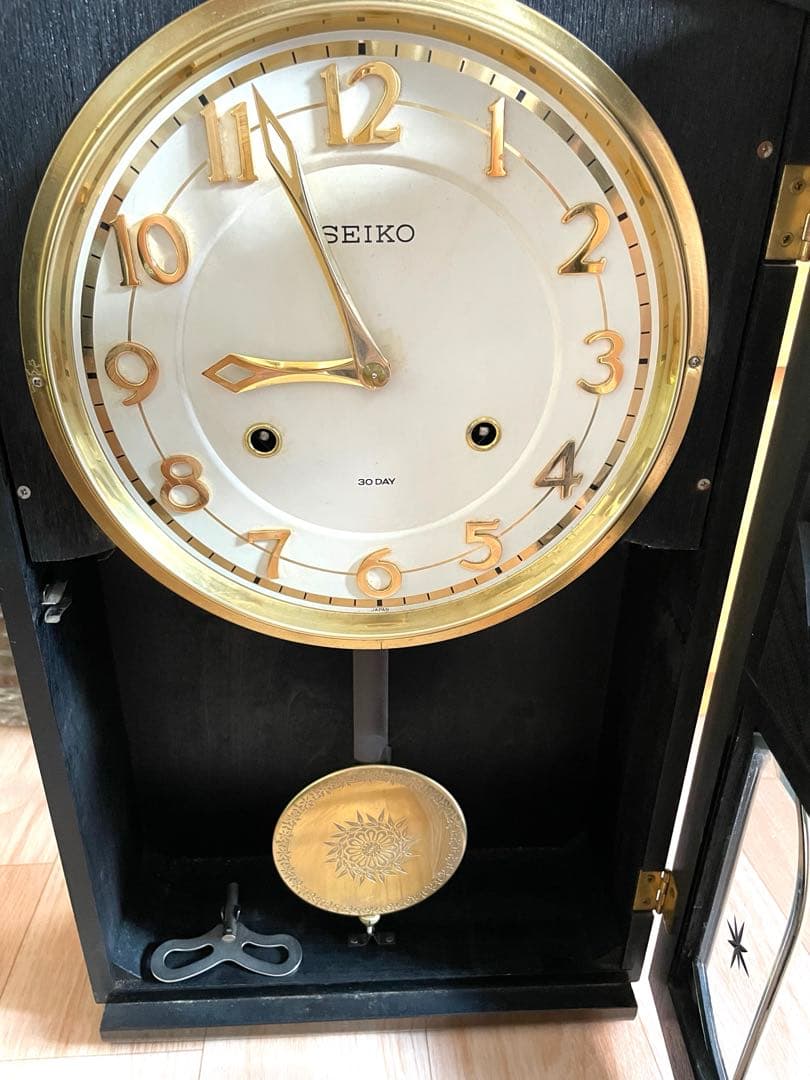 セイコー　アンティーク壁掛け時計　ゼンマイ式　振り子時計