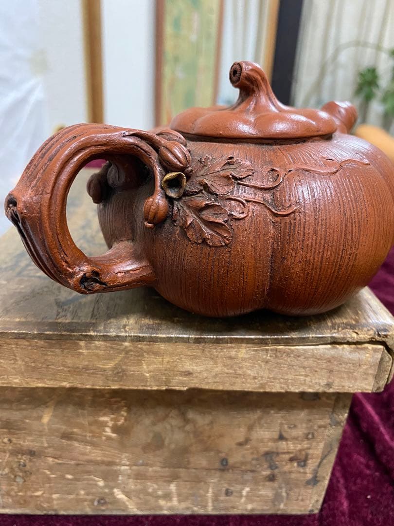 朱泥 急須 南瓜壷 唐物 茶道具