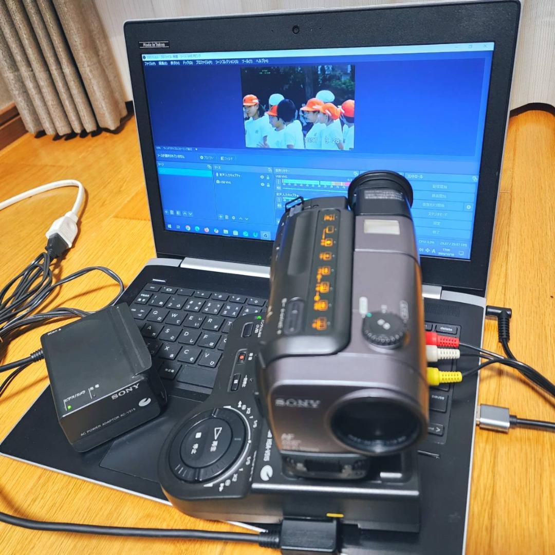 【動作確認済】高画質 SONY Hi8 8ミリ ビデオカメラ クレードルセット