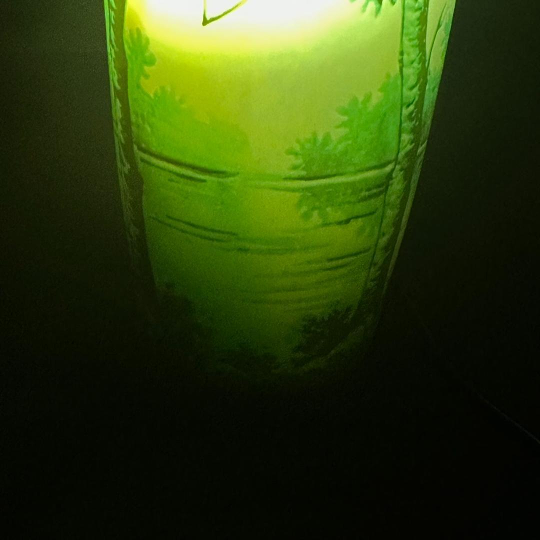 ドームナンシー 筒型 卓上証明 高さ17.5cm 被せガラス アンテルカ