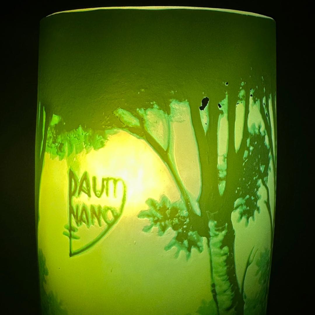 ドームナンシー 筒型 卓上証明 高さ17.5cm 被せガラス アンテルカ