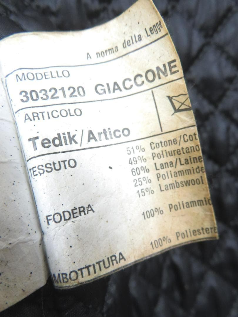 80s ヴェルサーチ イタリア製 ニット切り替え フェイクレザー ロングコート