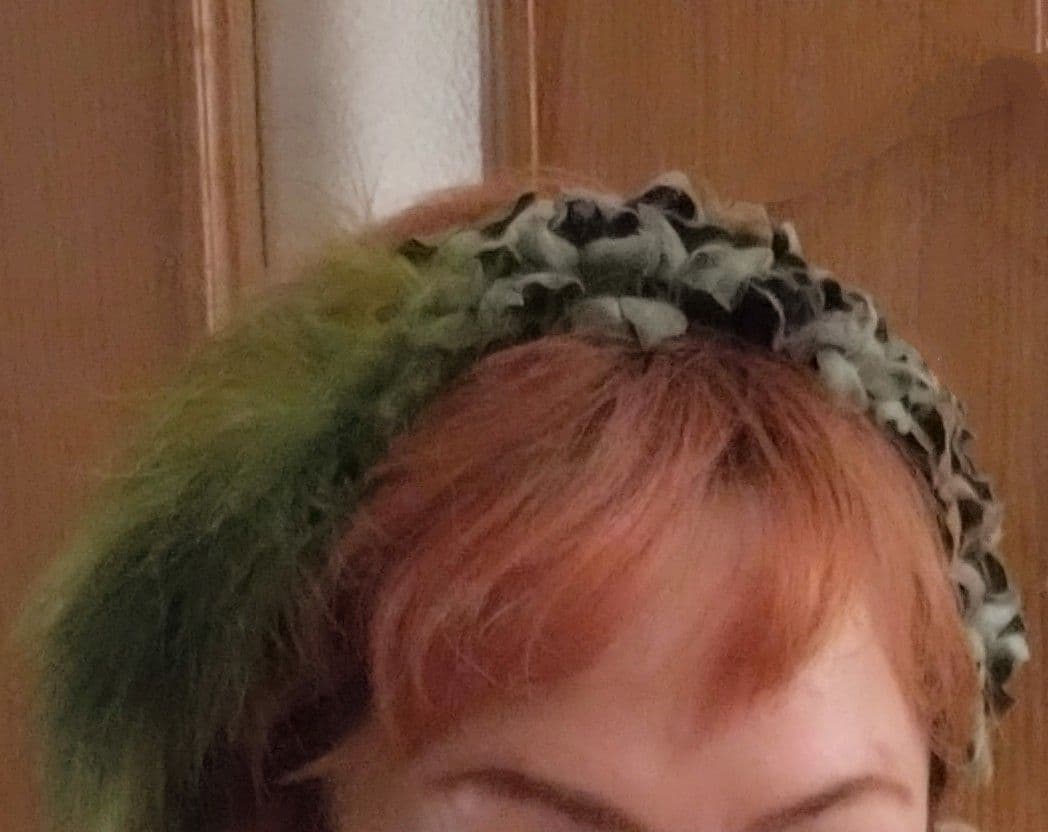 【新品/未使用】ヘッドドレス　ヘッドピース　カチューシャ　紫陽花　羽根飾り